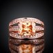 Wholesale Bohemia Rose Gold Geometric hollow champagne CZ Ring  Engagement Wedding Rings Large Fashion jewelry TGCZR072 3 small