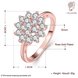 Wholesale Romantic Rose Gold Plated White CZ Ring Luxury Crystal Flower Rings For Women Wedding Engagement jewelry TGCZR138 0 small