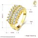Wholesale Classic 24K Gold Geometric White CZ Rings for Women Luxury Wedding party Fine Fashion Jewelry TGCZR139 0 small