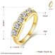 Wholesale Classic 24K Gold Geometric White CZ Rings for Women Luxury Wedding party Fine Fashion Jewelry TGCZR140 0 small