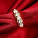 Wholesale Classic 24K Gold Geometric White CZ Rings for Women Luxury Wedding party Fine Fashion Jewelry TGCZR140 2 small