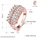 Wholesale Classic Rose Gold Geometric White CZ Ring  for Women Luxury Wedding party Fine Fashion Jewelry TGCZR141 0 small