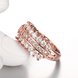 Wholesale Classic Rose Gold Geometric White CZ Ring  for Women Luxury Wedding party Fine Fashion Jewelry TGCZR141 2 small