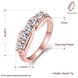 Wholesale Classic Rose Gold Geometric White CZ Ring  for Women Luxury Wedding party Fine Fashion Jewelry TGCZR142 0 small