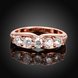 Wholesale Classic Rose Gold Geometric White CZ Ring  for Women Luxury Wedding party Fine Fashion Jewelry TGCZR142 2 small