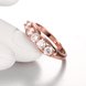 Wholesale Classic Rose Gold Geometric White CZ Ring  for Women Luxury Wedding party Fine Fashion Jewelry TGCZR142 3 small