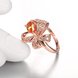 Wholesale Korean Fashion rose gold Crystal zircon Ring Gold Color Flower Shape Elegant Vintage Rings For Women wedding party Jewelry TGCZR146 3 small
