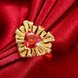 Wholesale Fashion Classic 24K Gold Heart shape Ring Big Red CZ Stone Exaggeration Party Rings Jewelry TGCZR151 2 small