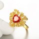 Wholesale Fashion Classic 24K Gold Heart shape Ring Big Red CZ Stone Exaggeration Party Rings Jewelry TGCZR151 3 small