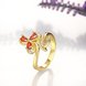 Wholesale Korean Fashion 24k gold plated Crystal zircon Ring Gold Color Flower Shape Elegant Vintage Rings For Women wedding party Jewelry TGCZR169 2 small