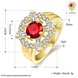 Wholesale Romantic 24K Gold Court style Ruby Luxurious red Classic Engagement Ring wedding party Ring For Women TGCZR187 0 small