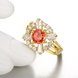 Wholesale Romantic 24K Gold Court style Ruby Luxurious red Classic Engagement Ring wedding party Ring For Women TGCZR187 3 small