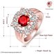 Wholesale Romantic rose gold Court style Ruby Luxurious red Classic Engagement Ring wedding party Ring For Women TGCZR190 0 small