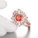 Wholesale Romantic rose gold Court style Ruby Luxurious red Classic Engagement Ring wedding party Ring For Women TGCZR190 3 small