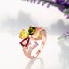 Wholesale Fashion Brand rose gold Luxury Five Colors AAA Cubic Zircon flower Shape Rings For Women Jewelry Wedding Party Gift TGCZR195 1 small