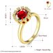 Wholesale Fashion jewelry from China Trendy red flower AAA+ Cubic zircon Ring  For Women Romantic Style 24 k Gold color Hot jewelry TGCZR223 2 small