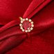 Wholesale Fashion jewelry from China Trendy red flower AAA+ Cubic zircon Ring  For Women Romantic Style 24 k Gold color Hot jewelry TGCZR223 3 small