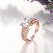 Wholesale Romantic Bridal wedding Ring Set white zircon Fashion 18K Rose Gold Band Jewelry Promise Love  Engagement Rings For Women TGCZR234 0 small