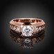 Wholesale Romantic Bridal wedding Ring Set white zircon Fashion 18K Rose Gold Band Jewelry Promise Love  Engagement Rings For Women TGCZR234 2 small