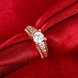 Wholesale Romantic Bridal wedding Ring Set white zircon Fashion 18K Rose Gold Band Jewelry Promise Love  Engagement Rings For Women TGCZR234 3 small