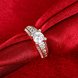 Wholesale Romantic Bridal wedding Ring Set white zircon Fashion platinum Band Jewelry Promise Love  Engagement Rings For Women TGCZR237 4 small