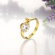Wholesale Fashion jewelry from China Trendy white flower AAA+ Cubic zircon Ring  For Women Romantic Style 24 k Gold color Hot jewelry TGCZR241 1 small