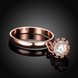 Wholesale Fashion Rose Gold Ring For Women Flower white Zircon Diamond Engagement Gemstone Fine Jewelry TGCZR245 1 small