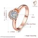 Wholesale Fashion jewelry from China Trendy white flower AAA+ Cubic zircon Ring  For Women Romantic Style rose Gold color Hot jewelry TGCZR253 0 small