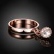 Wholesale Fashion jewelry from China Trendy white flower AAA+ Cubic zircon Ring  For Women Romantic Style rose Gold color Hot jewelry TGCZR253 1 small
