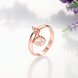 Wholesale Fashion jewelry from China Trendy white flower AAA+ Cubic zircon Ring  For Women Romantic Style rose Gold color Hot jewelry TGCZR253 2 small