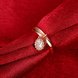 Wholesale Fashion jewelry from China Trendy white flower AAA+ Cubic zircon Ring  For Women Romantic Style rose Gold color Hot jewelry TGCZR253 3 small