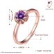 Wholesale Fashion Romantic Rose Gold Plated  purple CZ Ring nobility Luxury Ladies Party engagement jewelry Best Mother's Gift TGCZR292 0 small