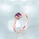 Wholesale Fashion Romantic Rose Gold Plated  purple CZ Ring nobility Luxury Ladies Party engagement jewelry Best Mother's Gift TGCZR292 2 small