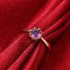 Wholesale Fashion Romantic Rose Gold Plated  purple CZ Ring nobility Luxury Ladies Party engagement jewelry Best Mother's Gift TGCZR292 4 small