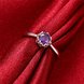 Wholesale Fashion Romantic platinum flower purple CZ Ring nobility Luxury Ladies Party engagement jewelry Best Mother's Gift TGCZR296 0 small