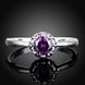 Wholesale Fashion Romantic platinum flower purple CZ Ring nobility Luxury Ladies Party engagement jewelry Best Mother's Gift TGCZR296 2 small