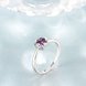 Wholesale Fashion Romantic platinum flower purple CZ Ring nobility Luxury Ladies Party engagement jewelry Best Mother's Gift TGCZR296 3 small