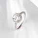 Wholesale Engagement platinum Finger Ring for Women white Big round Stone Zirconia Rings Statement Fine Jewelry Female Gifts TGCZR453 2 small
