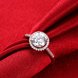 Wholesale Engagement platinum Finger Ring for Women white Big round Stone Zirconia Rings Statement Fine Jewelry Female Gifts TGCZR453 3 small