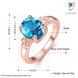 Wholesale Classic rose gold Ring Oval blue Zircon Women Ring Gorgeous Wedding Anniversary Birthday Gift for Wife/Mother/Grandmother TGCZR464 1 small