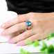 Wholesale Fashion hot selling Bohemia Rose Gold Geometric Blue Czech  Cubic Zirconia Women Rings Luxury Party jewelry Best Mother's Gift TGCZR028 4 small