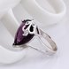 Wholesale Classic Platinum rings Luxury Wedding Anniversary Ring with Pear Shape Huge purple CZ Setting Fashion Engagement jewelry  TGCZR104 2 small