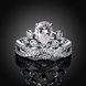 Wholesale Romantic Platinum Ladies Crown rings big Zircon Fashion Wedding Ring Elegant Engagement jewelry TGCZR343 1 small