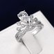 Wholesale Romantic Platinum Ladies Crown rings big Zircon Fashion Wedding Ring Elegant Engagement jewelry TGCZR343 3 small