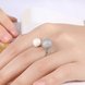 Wholesale Romantic Novel Women Ring Platinum Pearl ring fine Bright Cubic Zirconia Fashion Party Gorgeous Wedding Jewelry TGGPR130 4 small