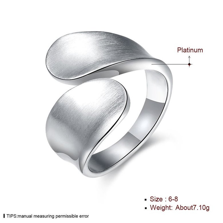 Wholesale Trendy  Vintage Exaggerated Personality  Imitation Rhodium Geometric Ring TGGPR084 0