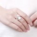 Wholesale Trendy  Vintage Exaggerated Personality  Imitation Rhodium Geometric Ring TGGPR084 4 small