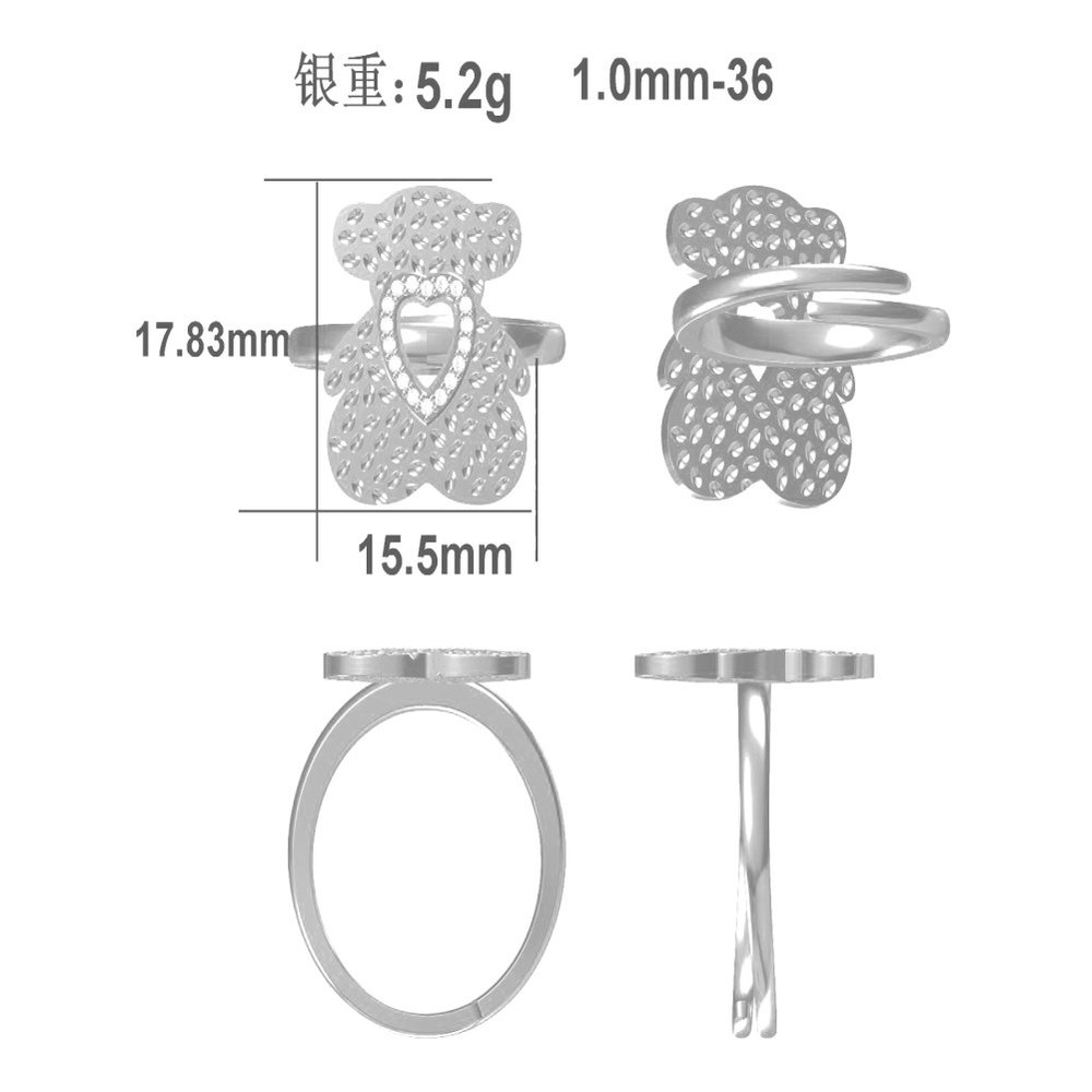 Wholesale Cheap Fashionable bear love ring from china GPR085 0