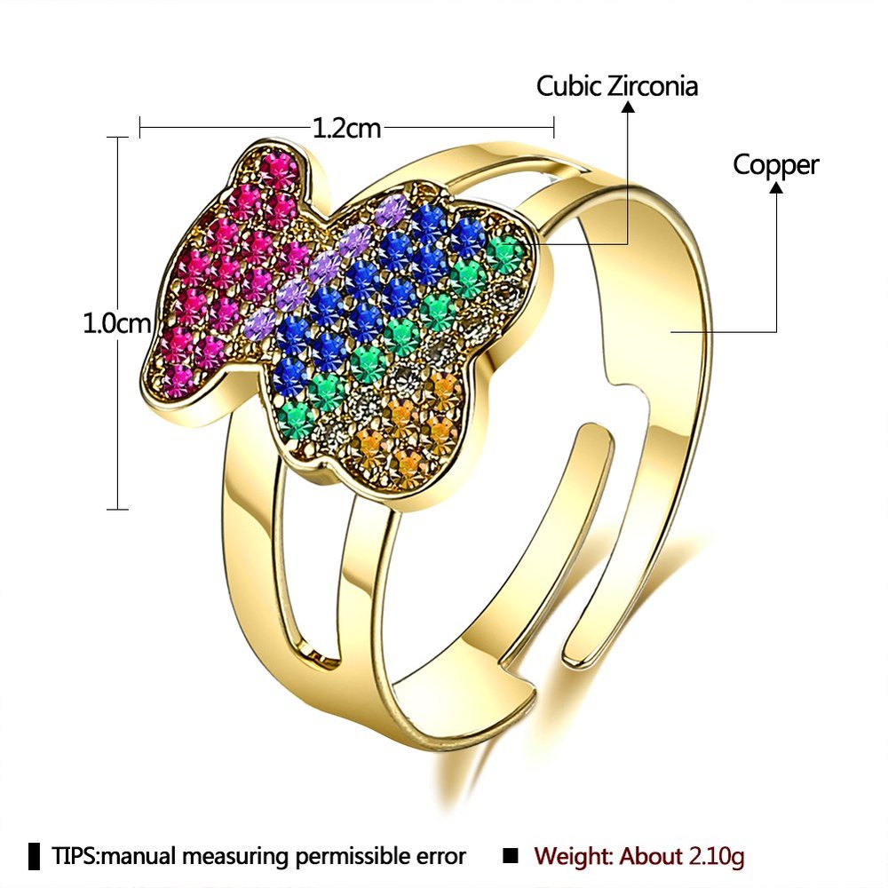 Wholesale Cheap Fashion pop color bear love ring from GPR086 4