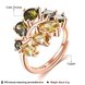 Wholesale Cheap Copper drop shaped yellow green inlaid ring from china GPR088 2 small